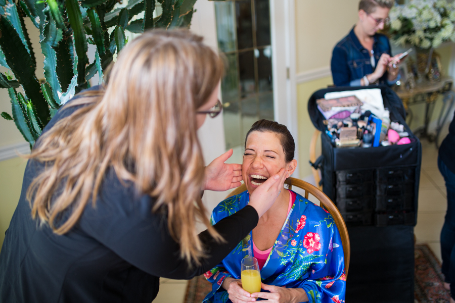 bride laughing so hard