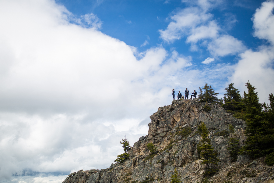 mountain top pictures from kicking horse weddings