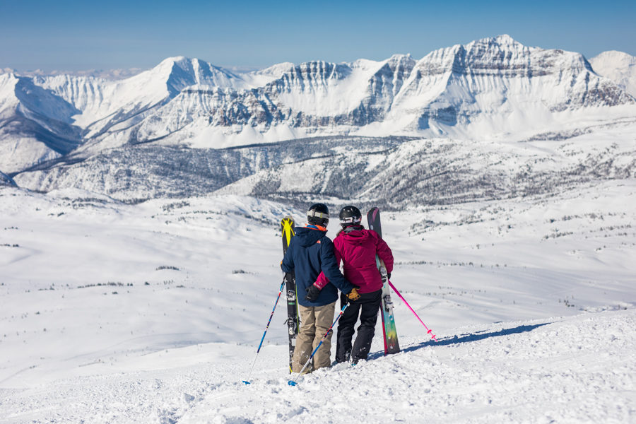 skiing engagement session - sunshine