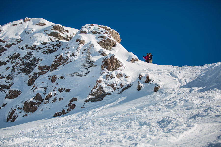 skiing engagement session