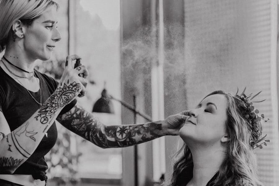 final spray from her stylist Erin from Vanity Corner Boutique