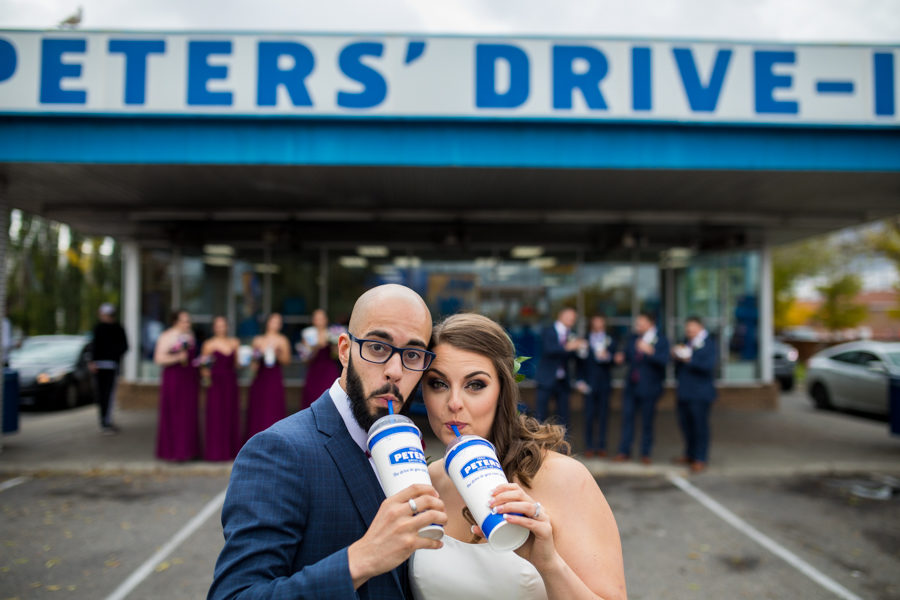 peter's drive in wedding pics