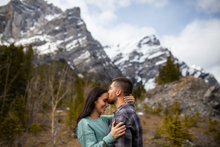 mountain engagement photographer - Mountain engagement - Canmore engagement - Canmore photographer