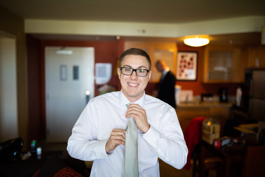 groom getting ready