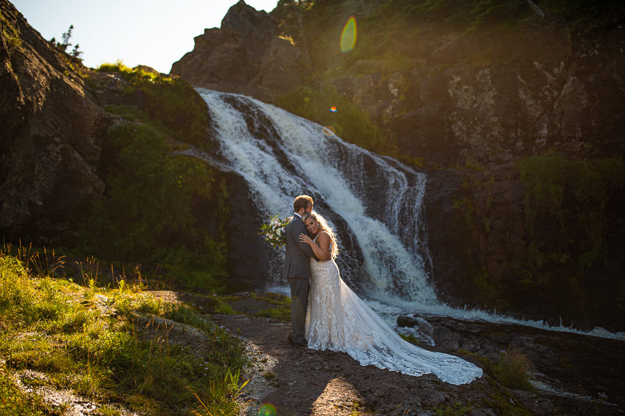 Flatrock Newfoundland waterfall wedding pics