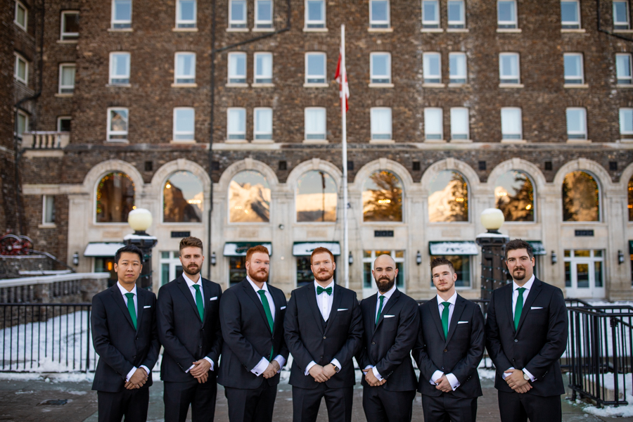 bridal part portraits Fairmont Banff Springs wedding