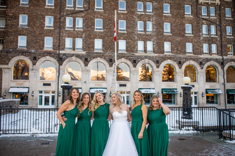 bridal part portraits Fairmont Banff Springs wedding