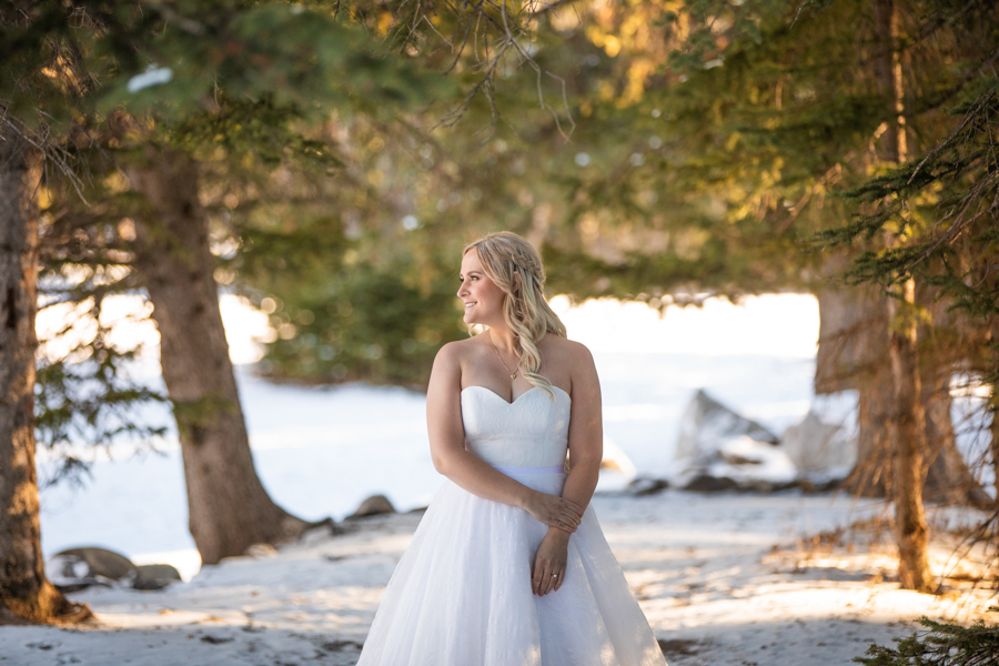 Bridal portrait at the falls