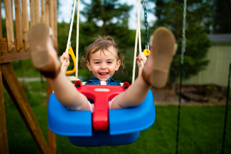 baby on a swing