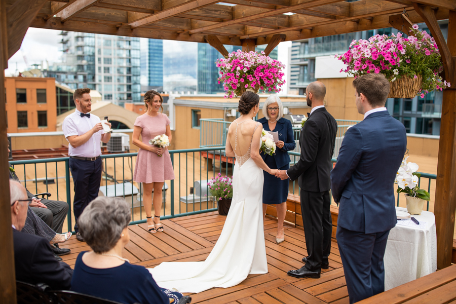 Edmonton elopement on a rooftop