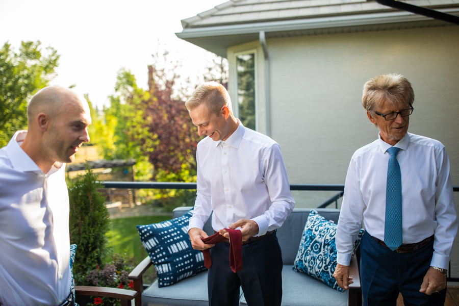 groom getting ready