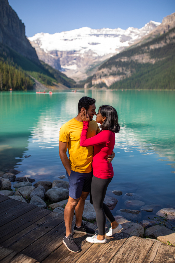 couple at lake louise